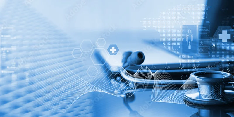 Futuristic medical technology and digital health interfaces